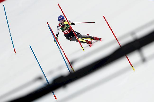 Mikaela Shiffrin gibt derzeit im Slalom den Ton an.