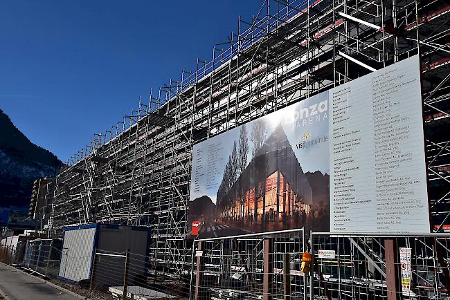 Lonza Arena: Beton wird teilweise durch Panzerglas ersetzt.