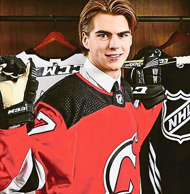 Überflieger. NHL-Star Nico Hischier.Foto nhl.com