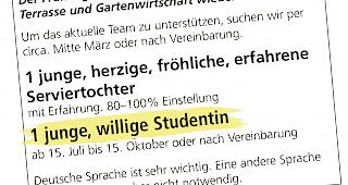 Das Stelleninserat im &laquo;Walliser Boten&raquo; vom 7. Februar.