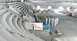 Die Lonza Arena soll bis im September fertig werden.