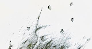 Geheimnisvoll. Eine Zeichnung von Jean-Claude Warmbrodt,  momentan im Ch&acirc;teau de Venth&ocirc;ne zu sehen.