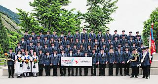 Die Musikgesellschaft &laquo;Belalp&raquo; aus Naters.