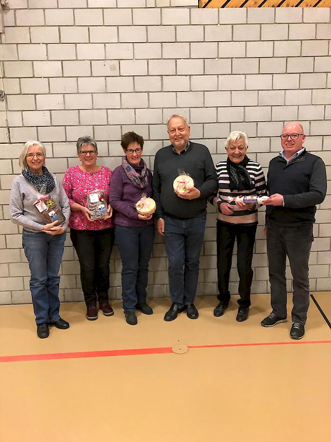 Das Siegertrio der Oberwalliser Senioren-Jass-Meisterschaft in Staldenried