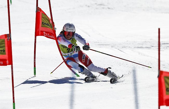 Den Sieg des gestrigen Teamevents im Rücken: Wendy Holdener gelingt im 1. Lauf des letzten Slaloms dieser Saison eine ausgezeichnete Fahrt.
