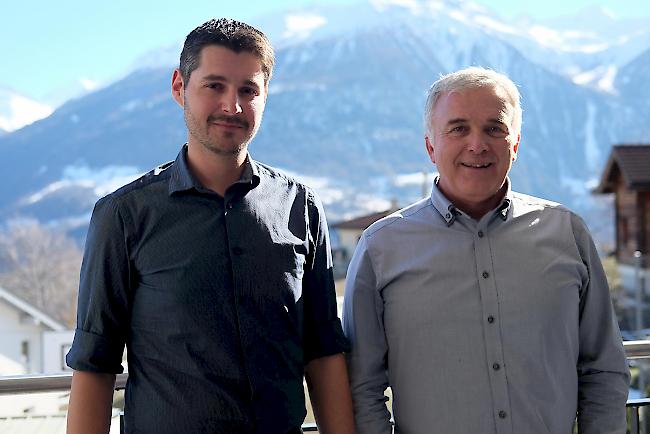 Der Oberwalliser Tambouren-und Pfeiferverband hat einen neuen Präsidenten. Beni Stofffel (links) übernimmt für Marcel Theler