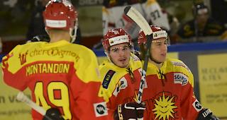 Torsch&uuml;tze Thomas Heinimann (mitte) glich f&uuml;r Siders zum 1:1 aus und leitete die Wende ein.