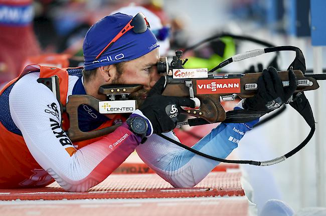 Benjamin Weger schliesst die WM in Schweden im Massenstart auf Platz 18 ab.