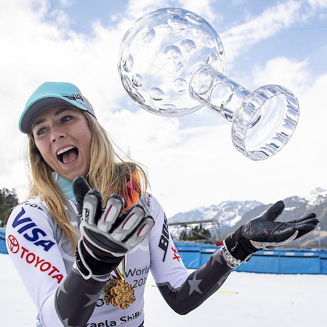 Mikaela Shiffrin hat nach dem Weltcup-Winter 2018/19 gut lachen. Nicht nur sportlich sondern auch finanziell liess die Amerikanerin ihre Kontrahenten hinter sich.