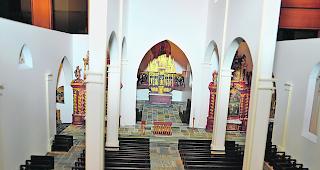 Siegerprojekt in 3D. Altar, Ambo und Osterkerze werden neu positioniert.Foto wb