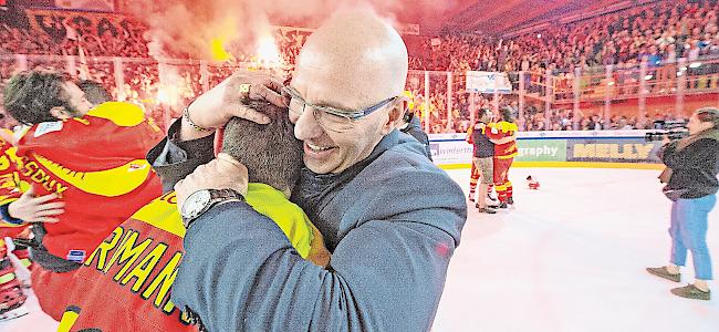 Mit Trainer Dany Gelinas ist dem HC Siders der Aufstieg in die Swiss League geglückt.