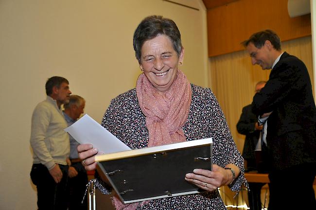 Roberta Heinzmann vertrat die Käserei Heida aus Visperterminen und freute sich über das Bestresultat in der Kategorie Käsereien.