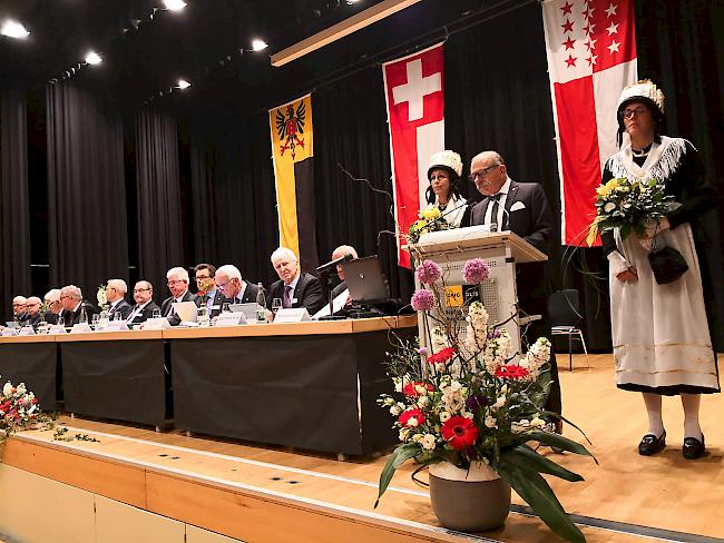 Brigs Stadtpräsident Louis Ursprung begrüsste am Samstagmorgen in der Briger Simplonhalle die Delegierten und Ehrenmitglieder des VSSV.