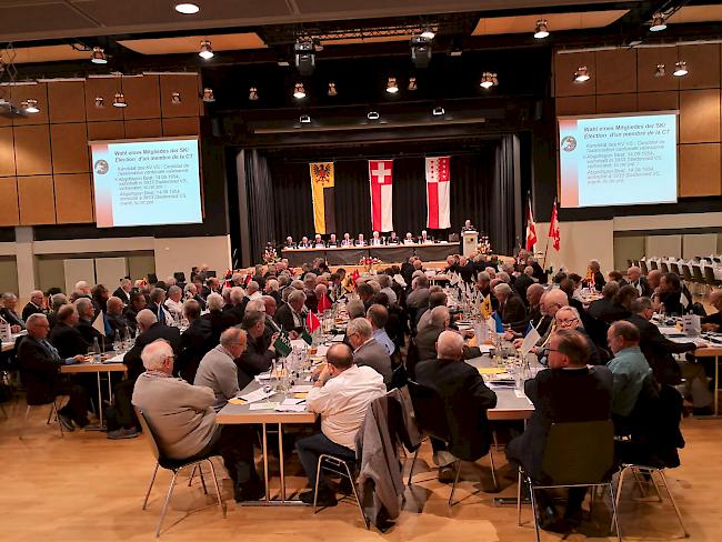 Delegierte aus 23 Kantonalverbänden mit dem Zentralvorstand hinten. 