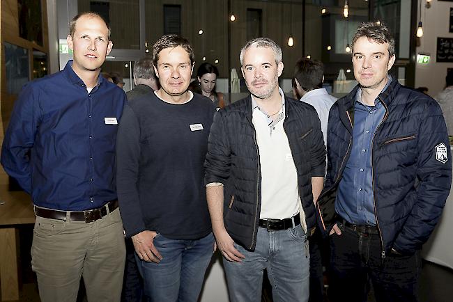 Christian Ziörjen (33), Zermatt, Sven Kalbermatten (40), Naters, Bernhard Frabetti (45), Naters, und Nicolas Mengis (49), Brig.