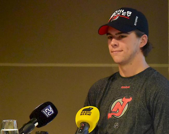 Nico Hischier absolviert sein erstes A-Länderspiel am kommenden Freitag in Siders gegen Frankreich.