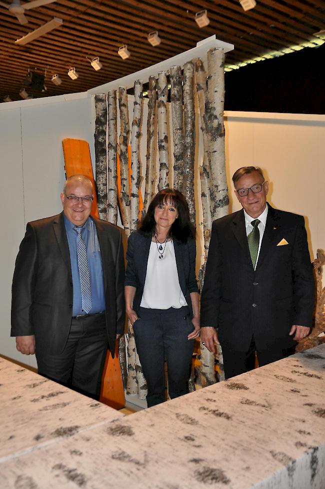Elmar Furrer, Marseline Gruber und Paul Biffiger informierten über die baldige Eröffnung der VIFRA.