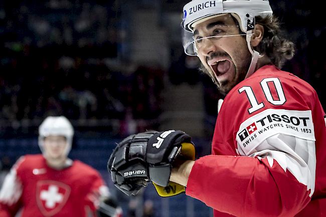 Doppel-Torschütze. Andres Ambühl erzielte das 1:0 und das 4:0. Foto Keystone