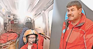 T&auml;uschend echt. Fotoshooting f&uuml;r Helikopter-Fans.