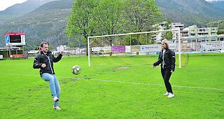 Trainer Yannick Treyer und Captain Saskia Loretan: Zum ersten Mal ein Match im Tourbillon.