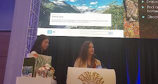 Janique Gattlen und Alessandra Lochmatter pr&auml;sentierten am Donnerstag einer Jury in Sarajewo das Natischer World Nature Forum.