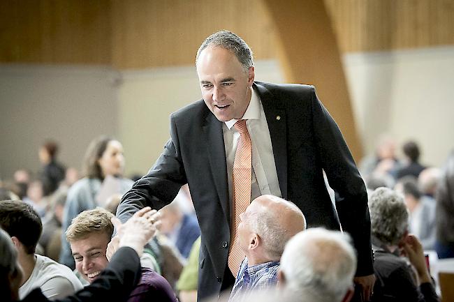 Öffentliche Person. Christophe Darbellay im Mai 2016 bei der Nominationsversammlung der CVP Unterwallis für die Staatsratswahlen.