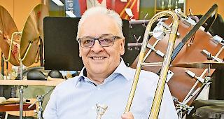 Fester Platz. Otto Wyssen im Probelokal der &laquo;Belalp&raquo;.