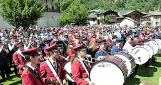 Beim Gesamtspiel wurde auch der Marignan-Marsch zum Besten gegeben.