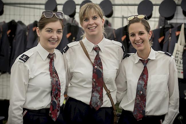 Lara Kohlbrenner (21), Corinne Burgener (38) und Fabienne Wyer (32), MG Gebüdemalp Visperterminen.