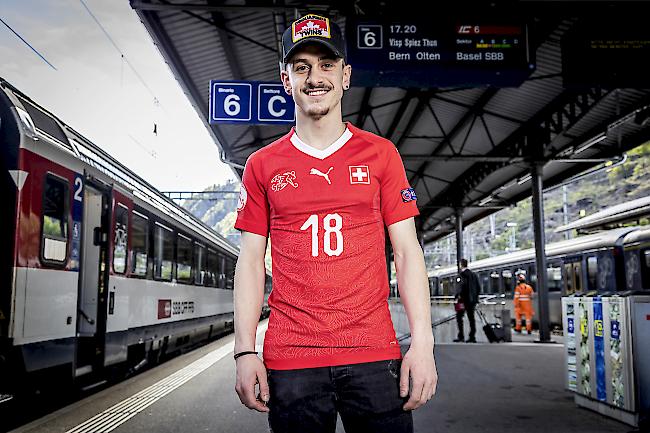 Von der Thuner U21 ins Profi-Kader. Flügelstürmer Uros Vasic hier im Dress der Schweizer U18-Nationalmannschaft. Foto WB/Andrea Soltermann
