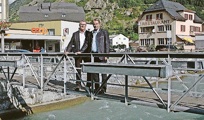 Brückenbauer und Gemeindepräsidenten: German Gruber und ­ Philipp ­Schnyder.