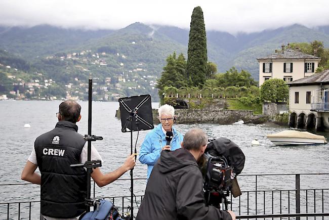 Medienrummel. In Como versuchen zahlreiche Journalisten einen Blick auf George Clooney und Barack Obama zu erhaschen.