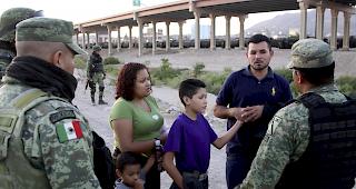 Mexiko - USA. In den vergangenen Tagen versuchten mehrfach Gruppen von Migranten, trotz der verst&auml;rkten &Uuml;berwachung die US-Grenze zu &uuml;berqueren.