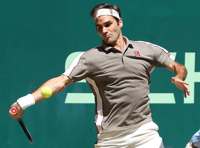 Stark. Roger Federer gewinnt den Final gegen David Goffin in zwei Sätzen und sichert sich in Halle seinen zehnten Titel.