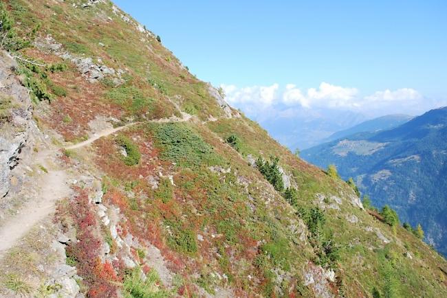 Der Höhenweg zwischen Grächen und Saas-Fee ist ab Donnerstag wieder für Berggänger begehbar. 