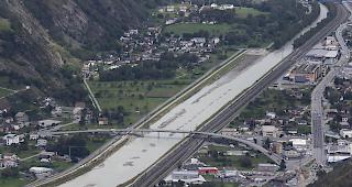 Die Sedimentation im Genfersee nimmt zu Rhone Rotten Lalden Brigerbad, Eyholz