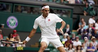 Roger Federer steht in Wimbledon mit Dreisatzsieg in den Achtelfinals. 
