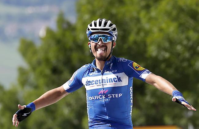 Neuer Leader. Der Franzose Julian Alaphilippe gewinnt die dritte Etappe der Tour de France und übernimmt das gelbe Trikot.