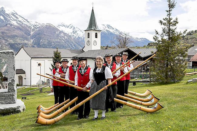 Gastgeber. Die Alphornbläsergruppe «Bietschhorn» lädt die Freunde der Folklore nach Unterbäch.