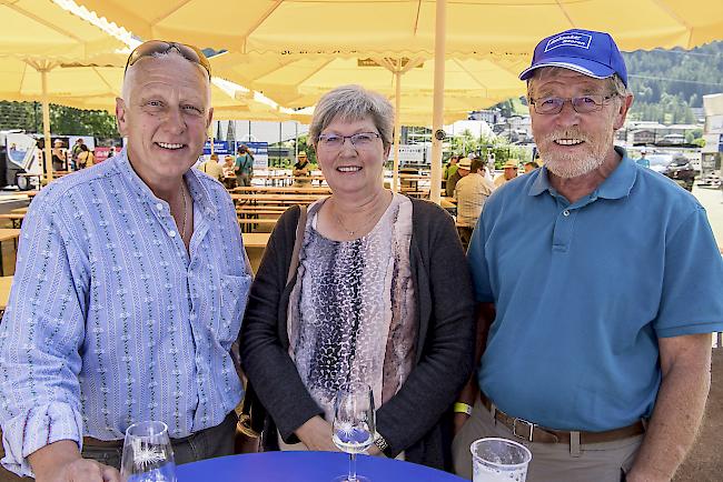 Philipp Grichting (59), Leukerbad, Eliane (65) und Werner (70) Imwinkelried, Blatten/Naters.