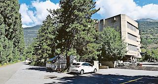 Tatort Kleeg&auml;rten: Vor dem Schulhaus wurde der Einbruchdiebstahl ver&uuml;bt.