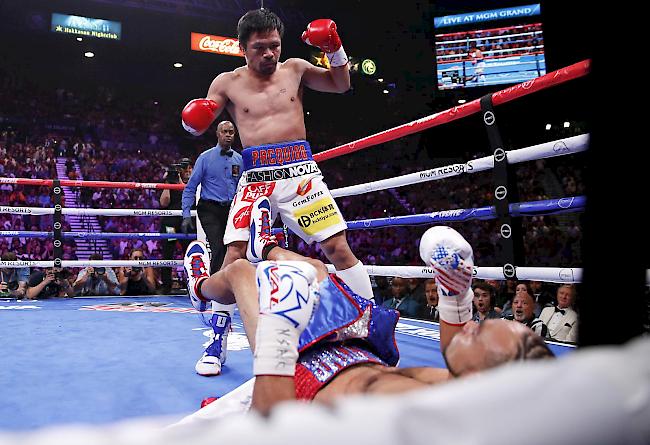 Rekord. Pacquiao ist nach seinem Sieg gegen Thurman ältester Weltergewichts-Weltmeister.