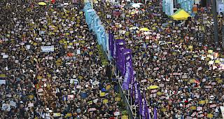 Die Proteste in Hongkong h&ouml;ren nicht auf.