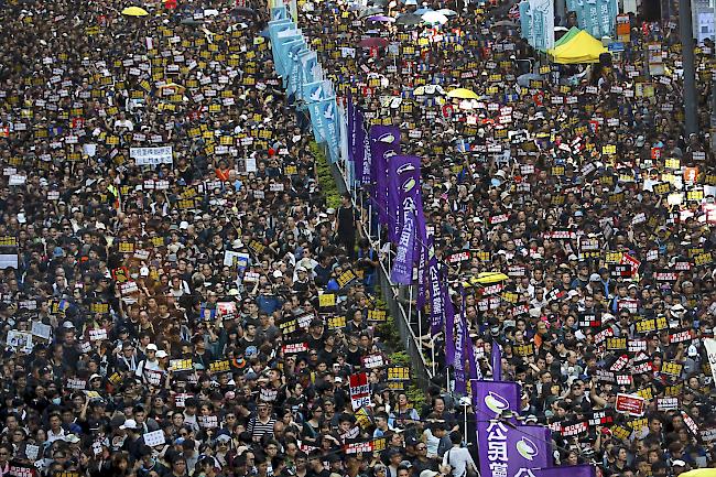 Die Proteste in Hongkong hören nicht auf.