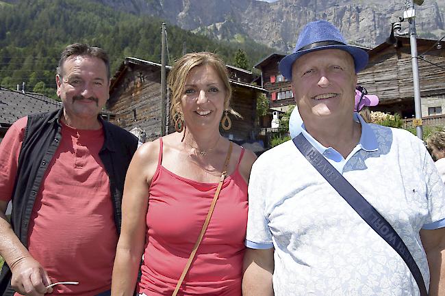 Erich Zenhäusern (61) aus St. German, Christine (56) und Dominique (57) Cina aus Salgesch.