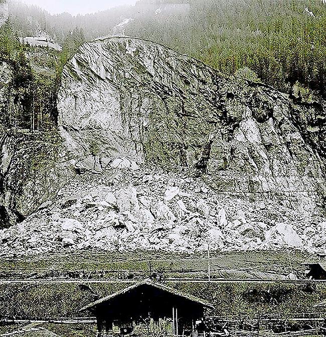 1947 kam es zur Katastrophe. Munition und Sprengstoff detonierten im Lager Mitholz. Das Dorf wurde zerstört, neun Menschen starben.