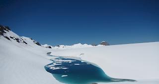 Der Faverges-Sees auf der Plaine-Morte ist in letzter Zeit stetig gesunken. 