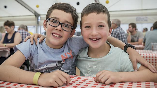 Manuel Imhof (11) und John Eyer (7) aus Ried-Brig.