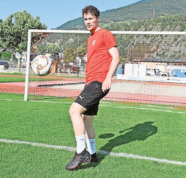 Moritz Hischier, ein neuer Oberwalliser beim FC Naters Oberwallis.