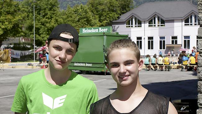 Sillas Weissbrodt (15), Visp, und Thomas Studer (15), Baltschieder.